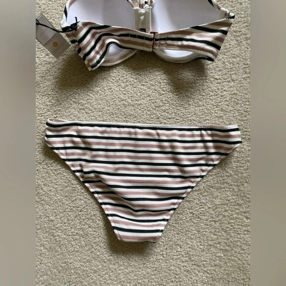 Striped bikini top size 32c bottoms med - Picture 6 of 7